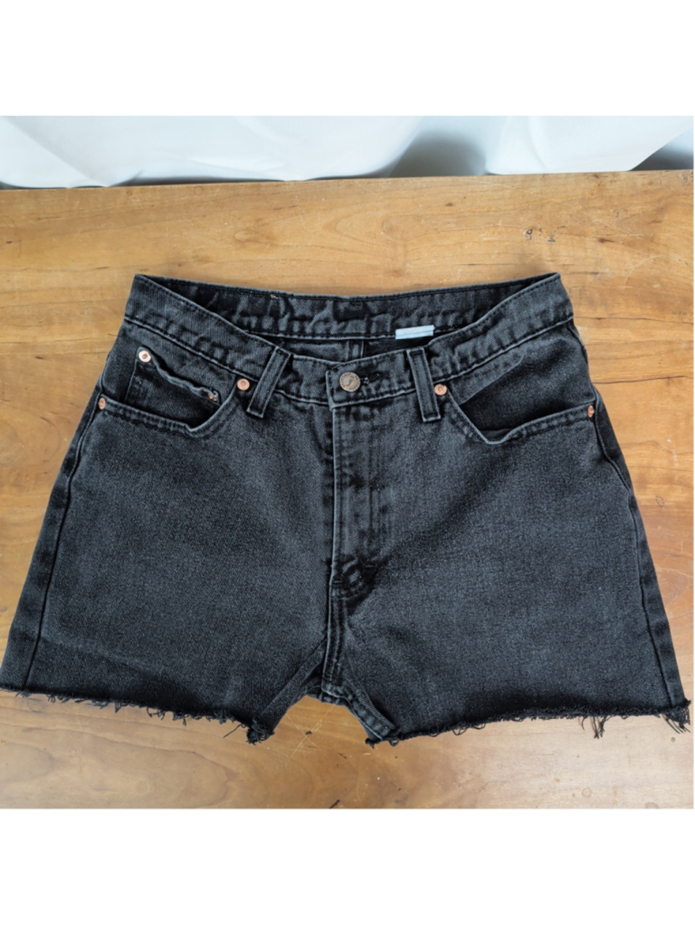 Vintage Jordache Cutoff Black Denim Cutoff Shorts